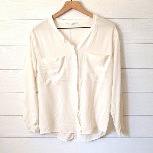 Everlane White Silk Blouse M